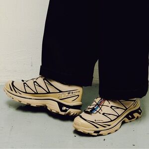 Salomon XT-6 GORE-TEX Beige Black Trail Sneakers
